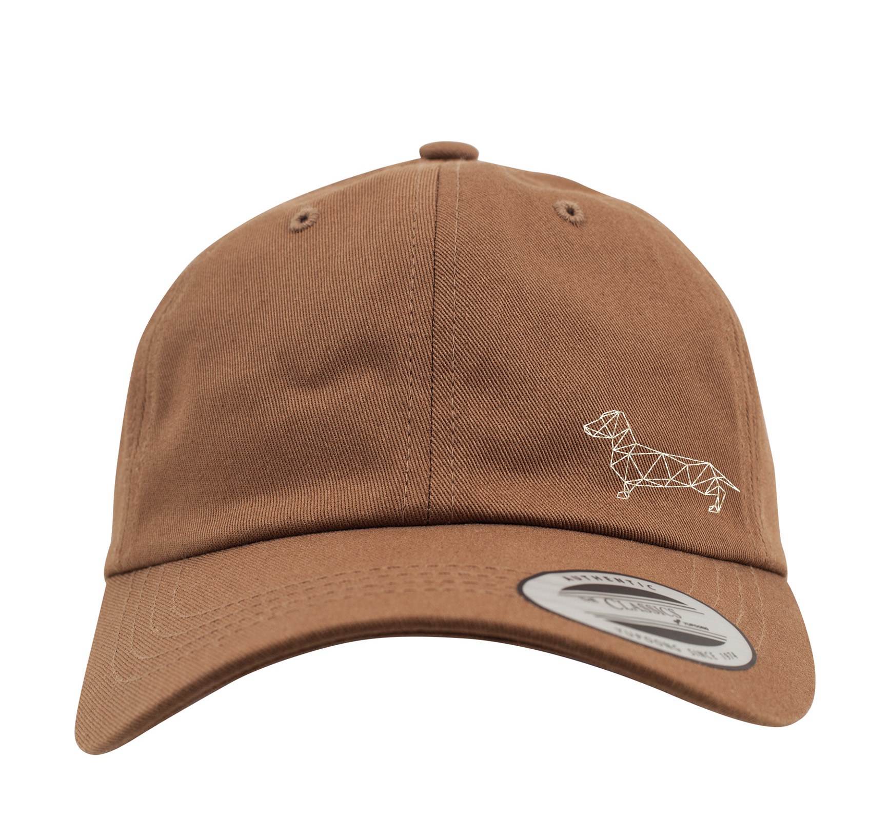 Low Profile Cap barna - fehér háromszög tacsi
