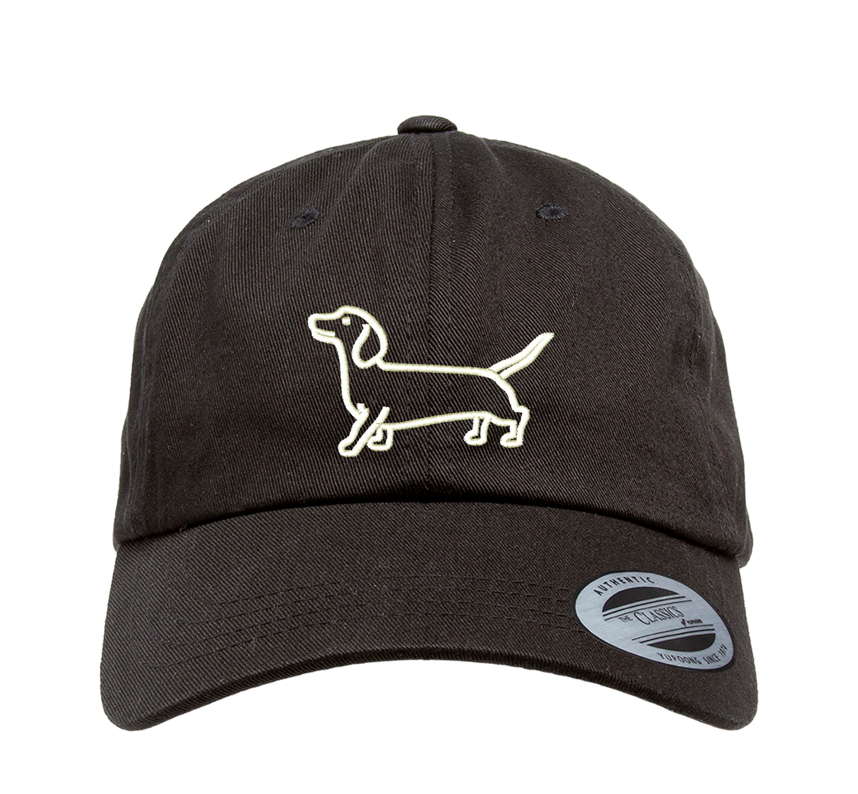 Low Profile Cap fekete - fehér hetyke tacsi