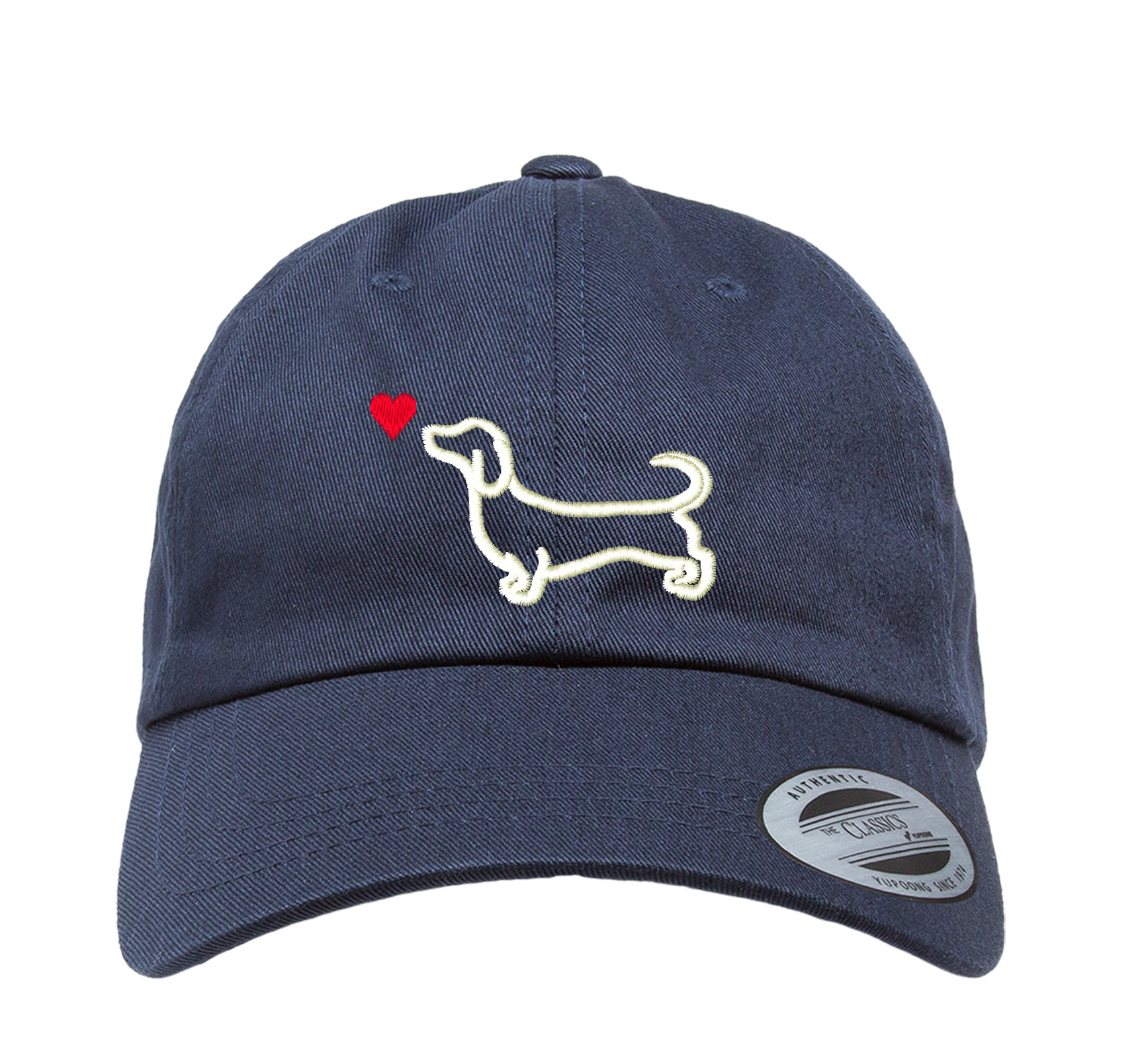 Low Profile Cap navy kék - fehér szerető tacsi
