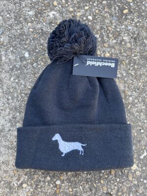 Szivecskés tacsi - Pompom beanie Kék
