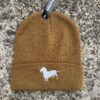 Pajkos tacskó (fehér) - Beanie (barna)