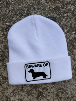 Beware of (fekete) - Beanie (fehér)