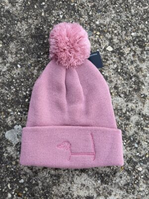 Tacsík (rózsaszín) - Pompom beanie