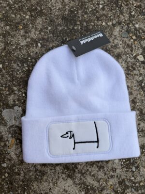 Tacsík (fekete) - Beanie patch (fehér)