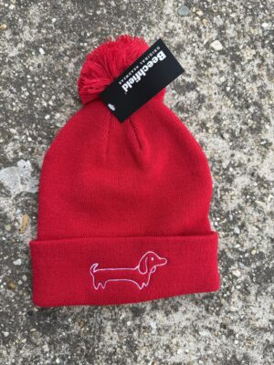 Zsivány tacsi (fehér) - Pompom beanie