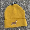 Szálka tacsi (barna) - Beanie (sárga)