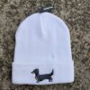 Hosszúszőrű tacsi - Beanie (fehér)