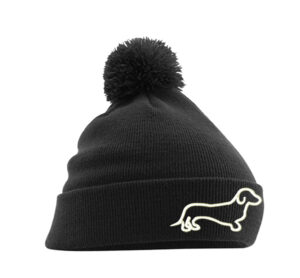 Bátor tacskó (fehér) - Pompom Beanie