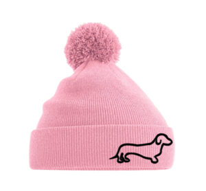 Bátor tacskó (fekete) - Pompom Beanie