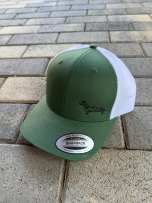 Trucker (zöld-fehér) - Háromszög tacsi (fekete)